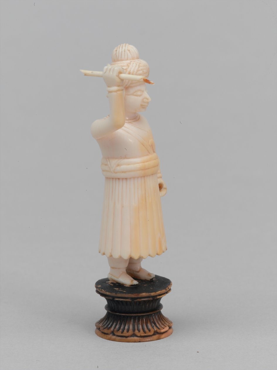 Fekete gyalog, sakkfigura, India alkotó: Eugene Antoine Samuel Lavieille