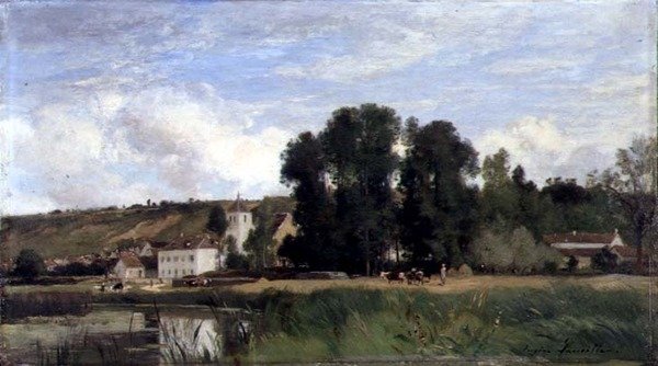 A Szajna partján Levyben alkotó: Eugene Antoine Samuel Lavieille