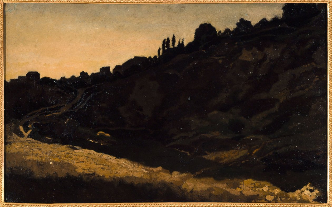 Montmartre látképe, 1848 körül (festmény) alkotó: Eugene Antoine Samuel Lavieille