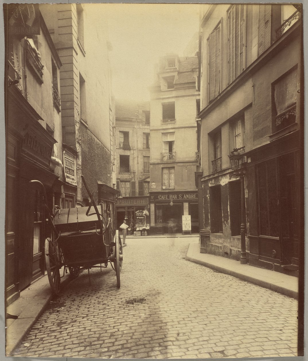 Rue Mazet és Rue Saint-André-des-Arts alkotó: Eugène Atget