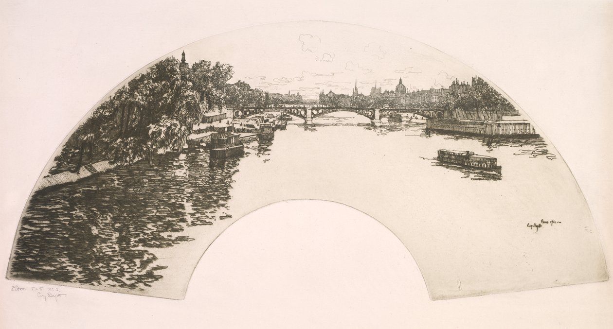 Fan, a SINE SEND FROM THE PONT Royal (ENTLUREE, LA SEND FITH YOUR POST Royal) alkotó: Eugene Bejot