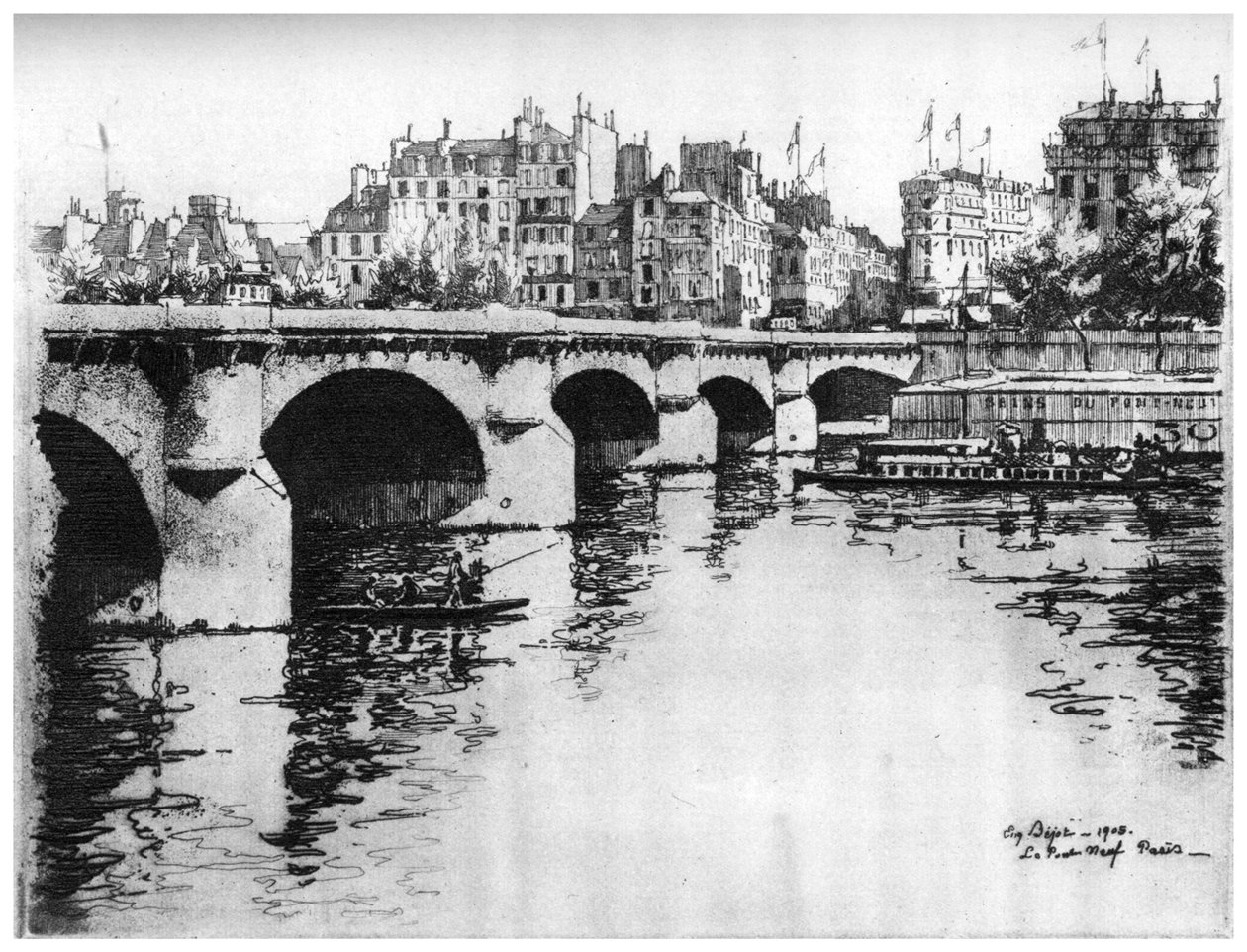 Pont Neuf, 1870-1930, 1924 alkotó: Eugene Bejot