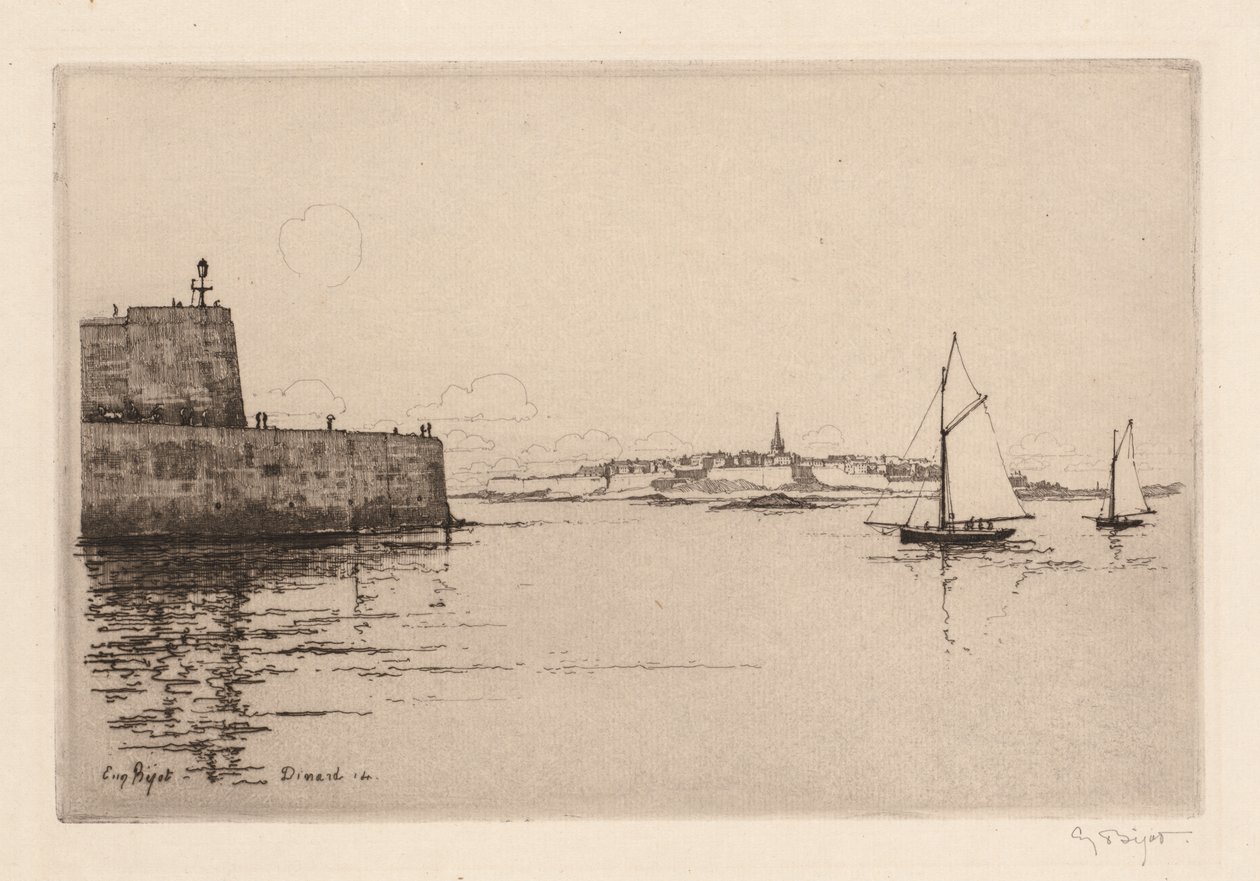 Saint-Malo Vue de Dinard (Saint-Malo vu de Dinard) alkotó: Eugene Bejot