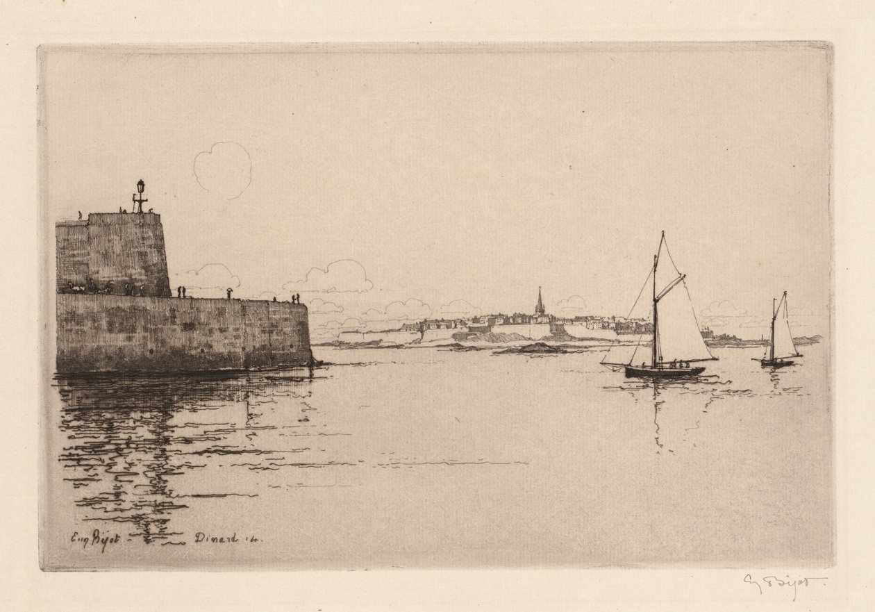 Saint-Malo Dinardról nézve Saint-Malo Dinardról nézve, 1914. alkotó: Eugene Bejot