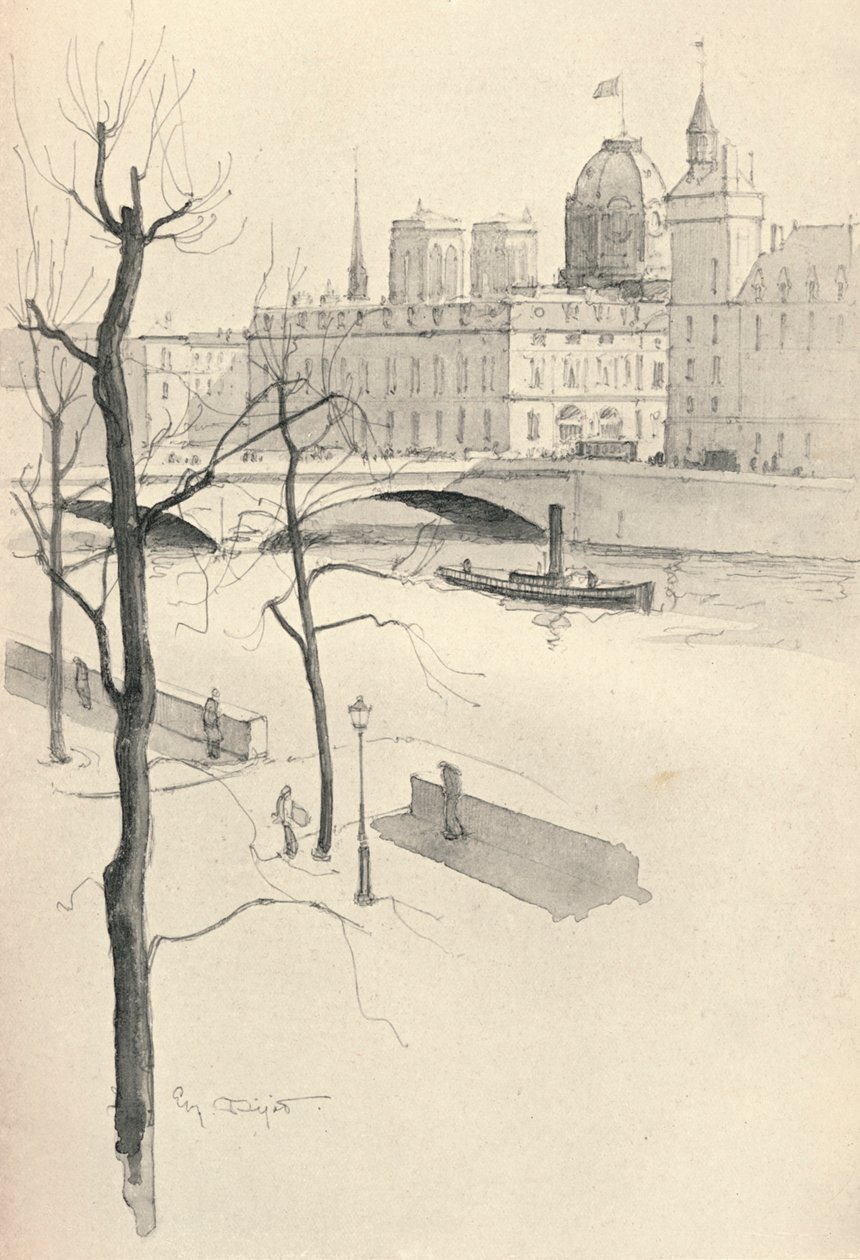 A Pont au Change, 1915 alkotó: Eugene Bejot