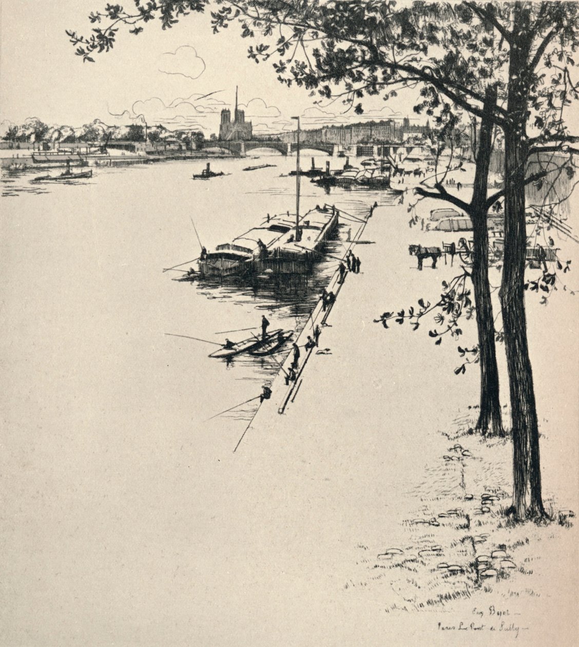A Pont de Sully, 1915 alkotó: Eugene Bejot