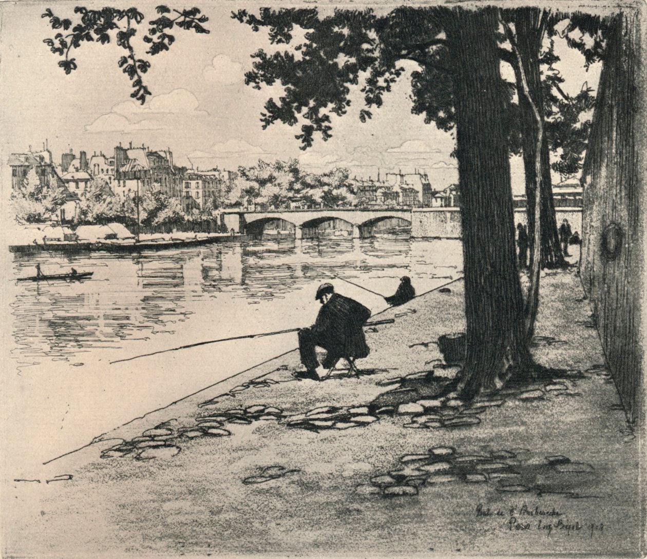 A Pont de lArcheveche, 1915 alkotó: Eugene Bejot