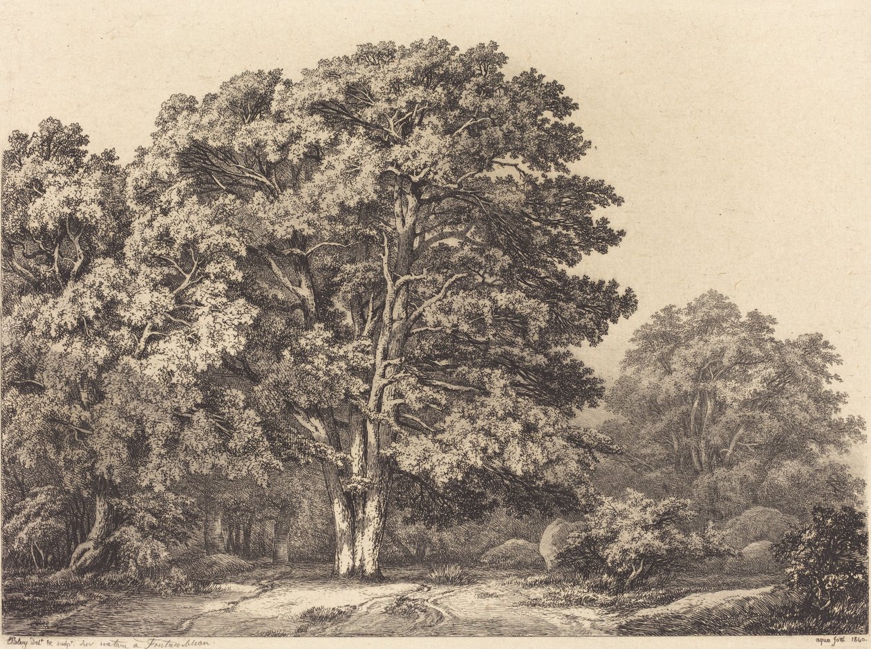 Erdő bejárata, 1840. alkotó: Eugene Bléry