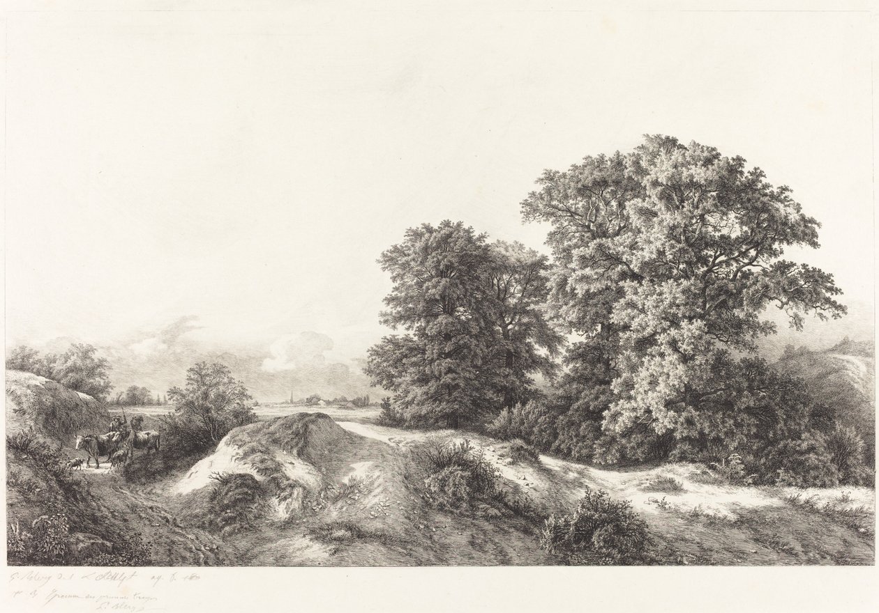 Tölgyek a Vaux de Cernay-ban, 1840. alkotó: Eugene Bléry