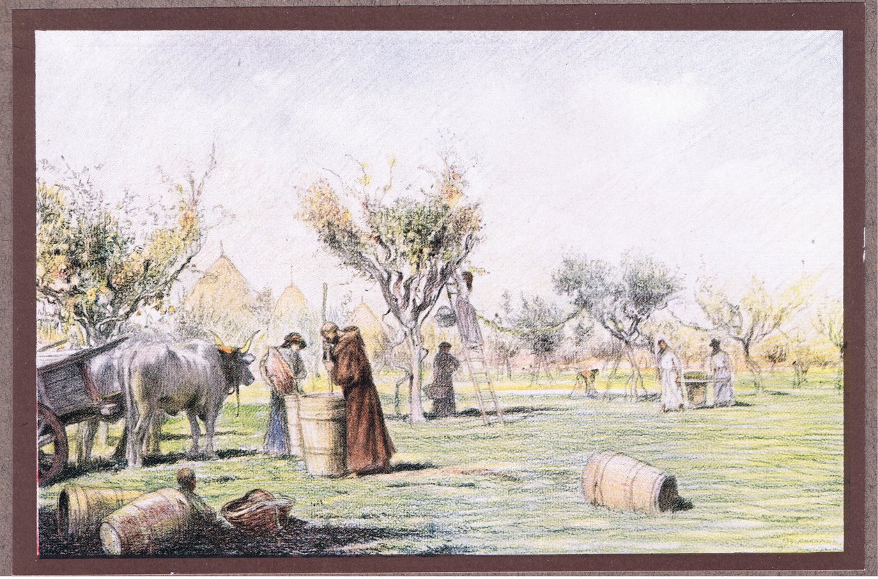 Giles fráter a szőlőben dolgozik, 1919 alkotó: Eugene Burnand