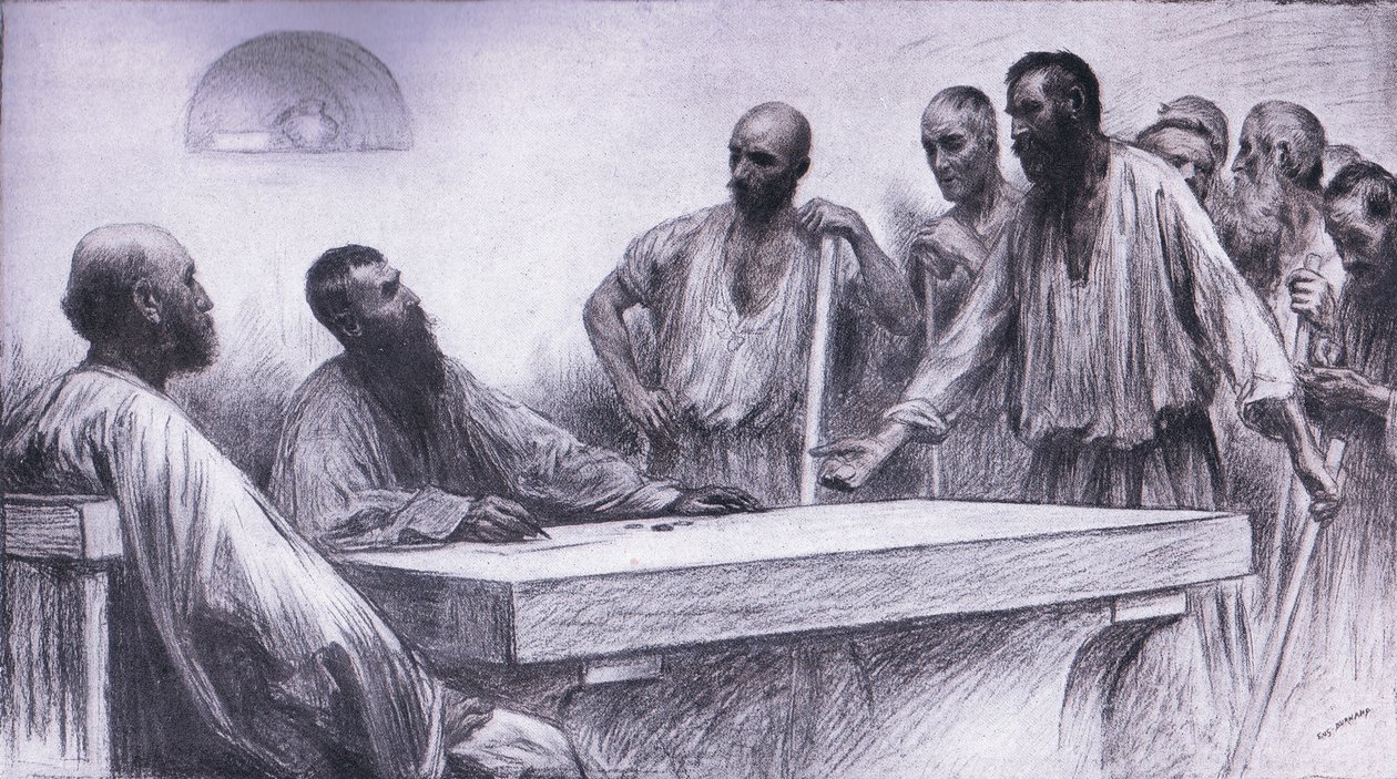A munkások a szőlőben, Bibbys Annual, 1916-17 alkotó: Eugene Burnand