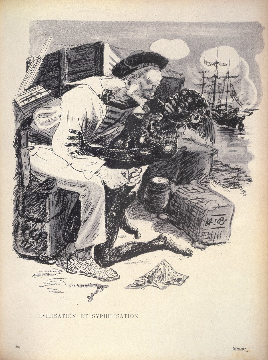 Civilizáció és szifilizáció, p. 1863 vésette Grandjouan a LAssiette Au Beurre kocsmából. január 10. 1903 alkotó: Eugene Cadel