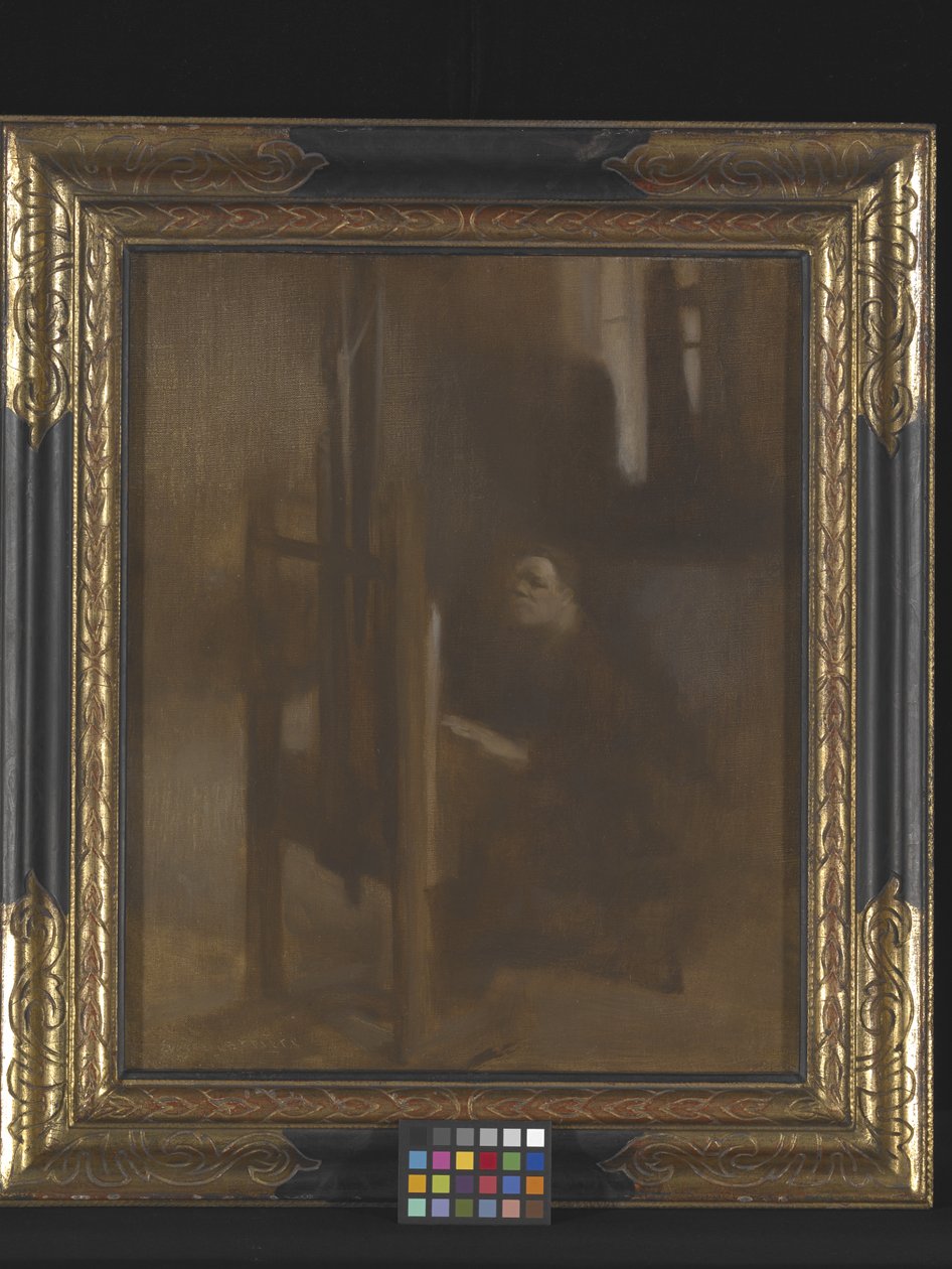 Művész a festőállványon (olaj, vászon) alkotó: Eugène Carrière