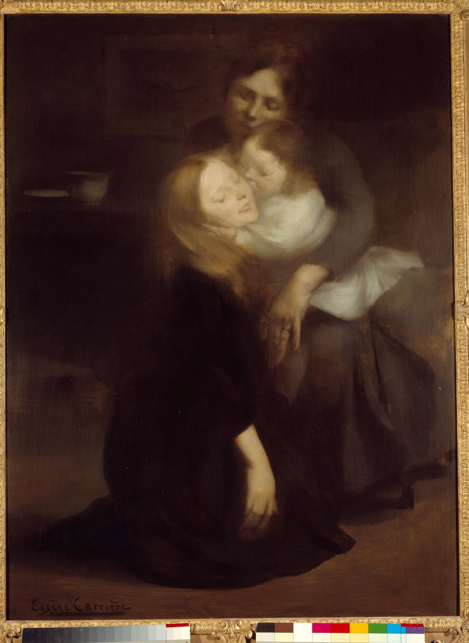 Az intimitás avagy a nagy testvér Eugene Carriere festménye (1849-1906) 19. század V. 1,3x0,99 m Párizs, Muse d