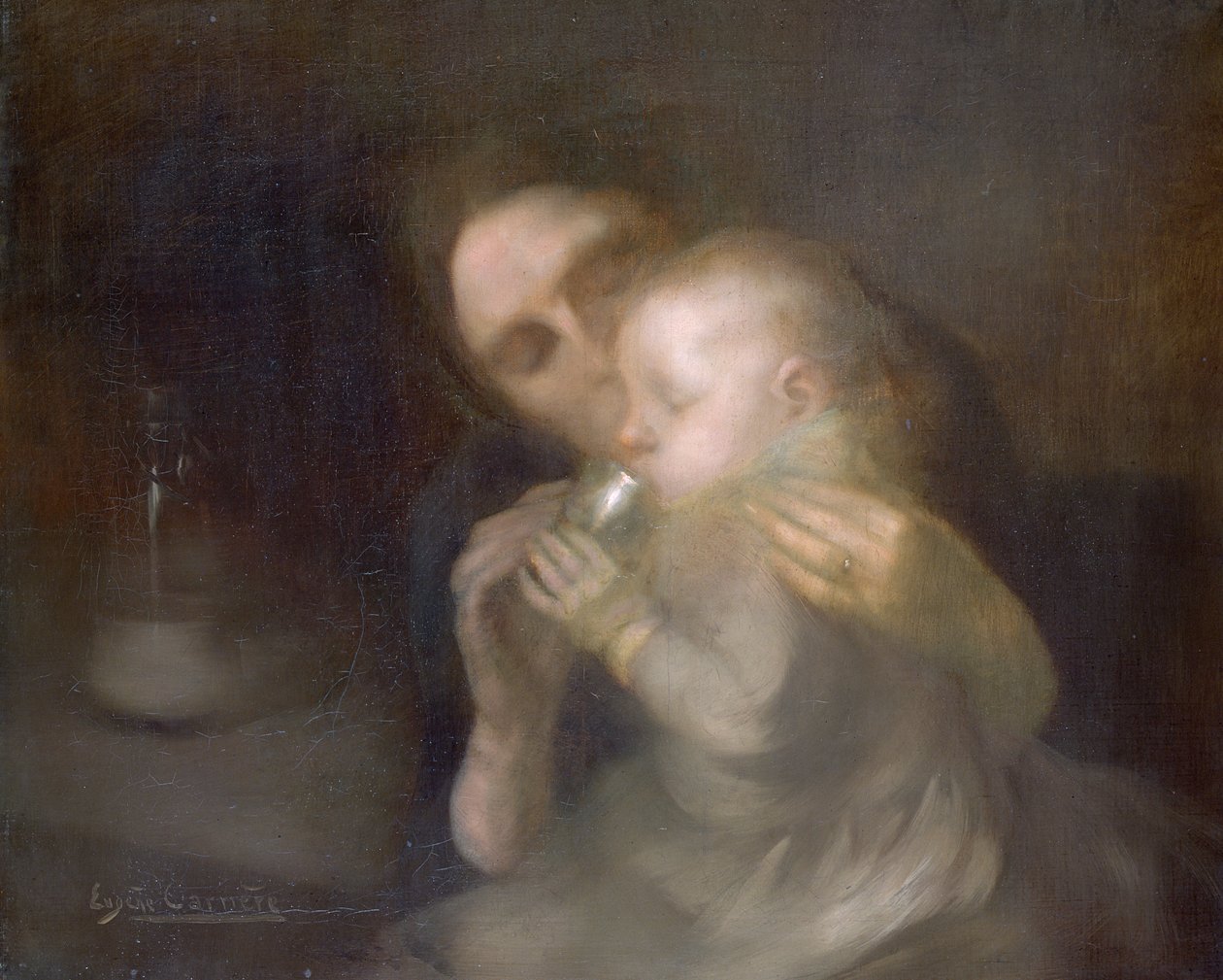 The Tin Mug (olaj, vászon) alkotó: Eugène Carrière