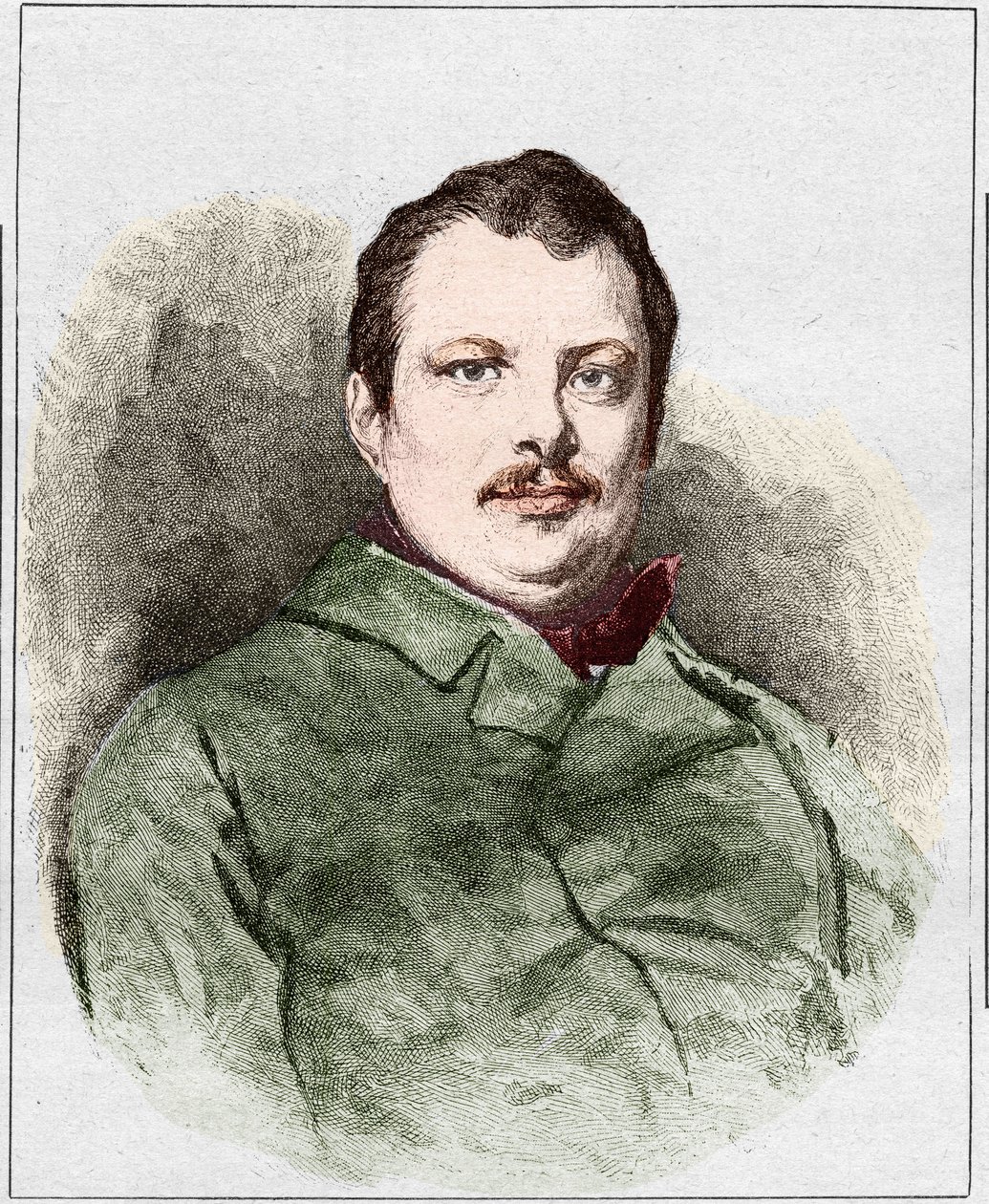 Honore Balzac portréja 1830-ban (1799 - 1850), francia író. Eugene Chiquet metszet. alkotó: Eugene Chiquet