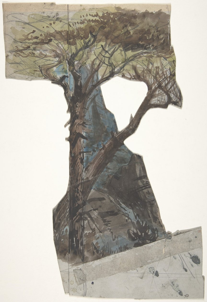 Színpadi díszlet az Opérában, Párizs, 1830-90. alkotó: Eugene Ciceri