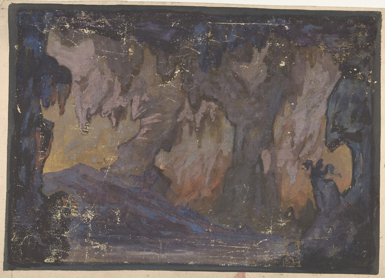 Színpadi díszlet az Opérában, Párizs, 1830-90. alkotó: Eugene Ciceri