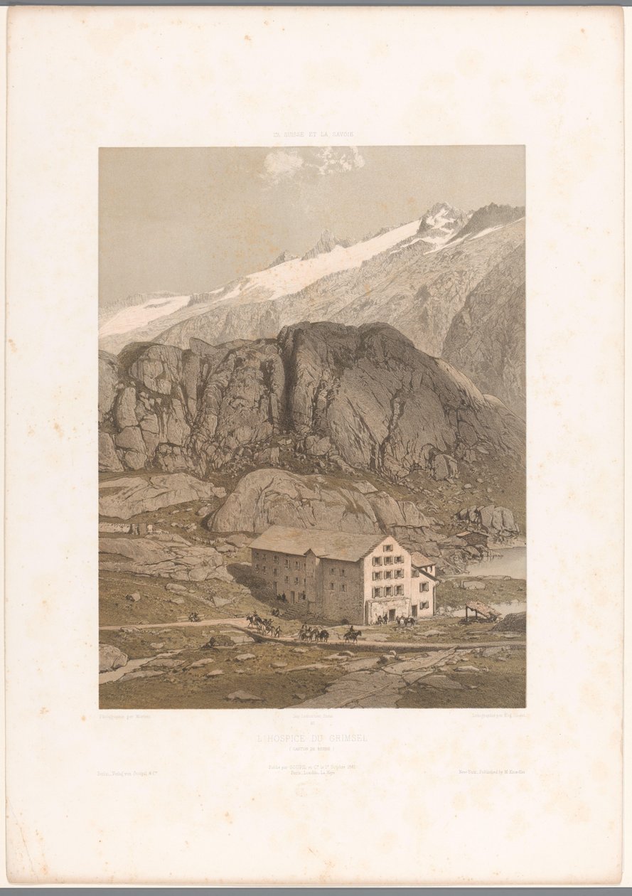 Kilátás a szállodára a Grimselpass-on L