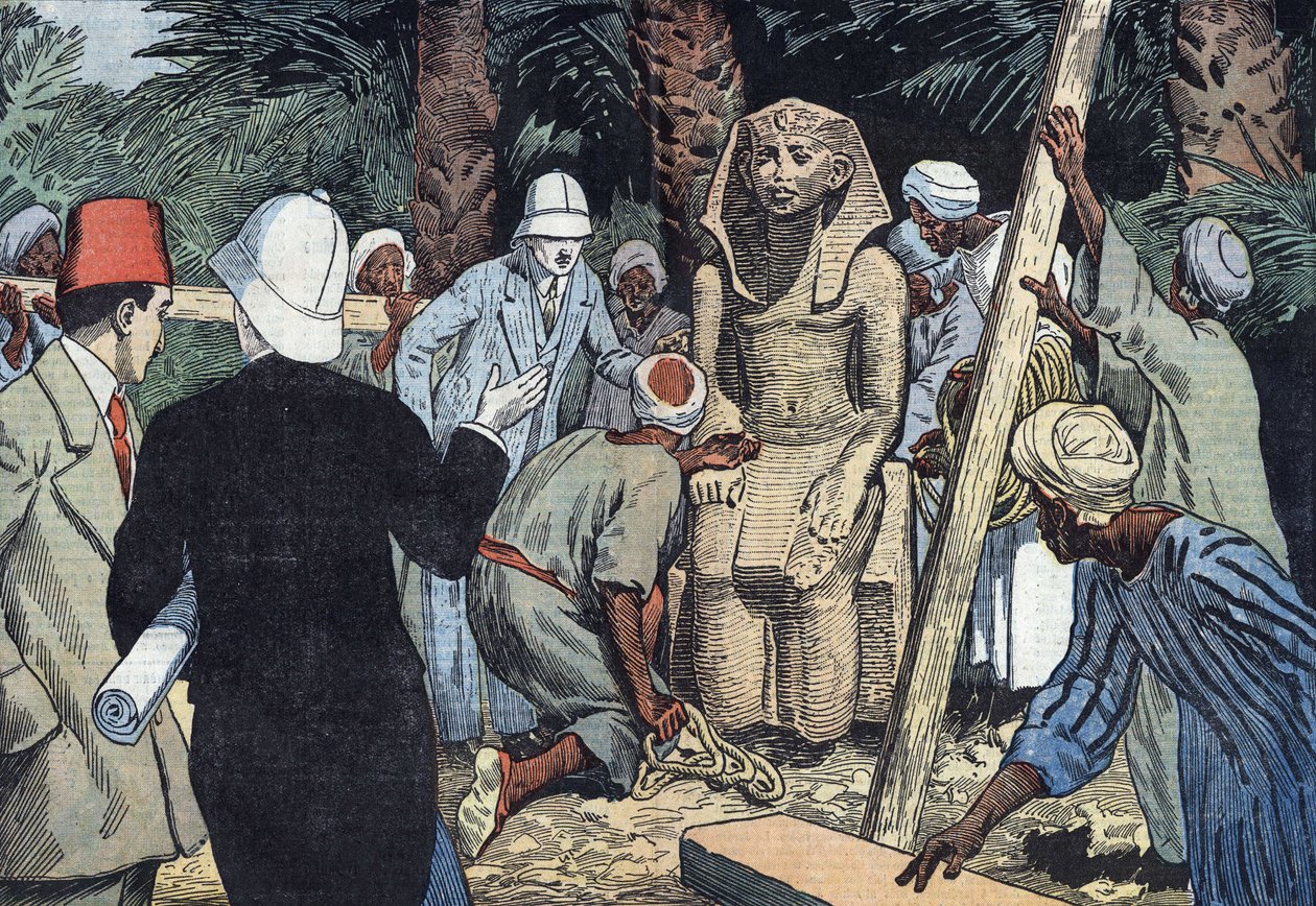 1862-ben fedezték fel III. Szeszosztrisz szobráról. alkotó: Eugene Damblans