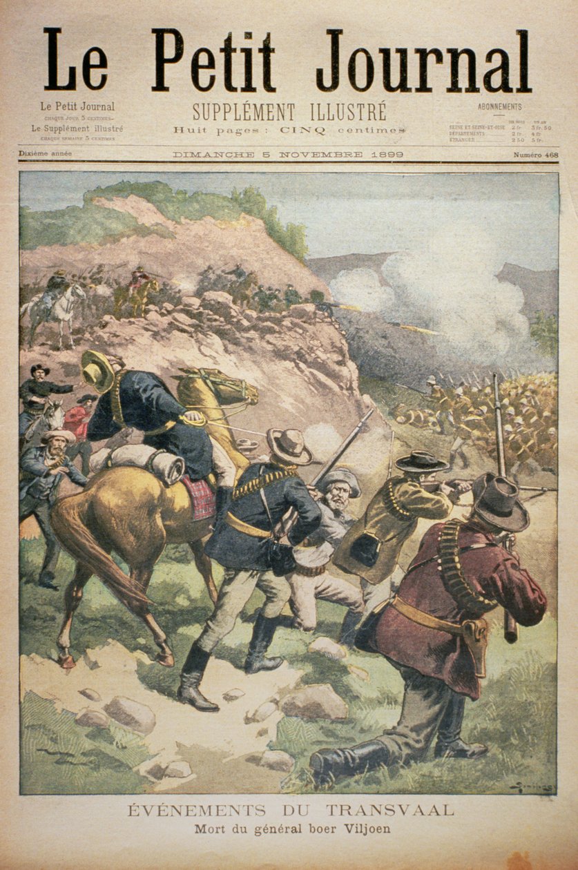 Események a Transvaalban: Viljoen búr tábornok halála, a Le Petit Journal címlapja, 1899. november 5. alkotó: Eugene Damblans