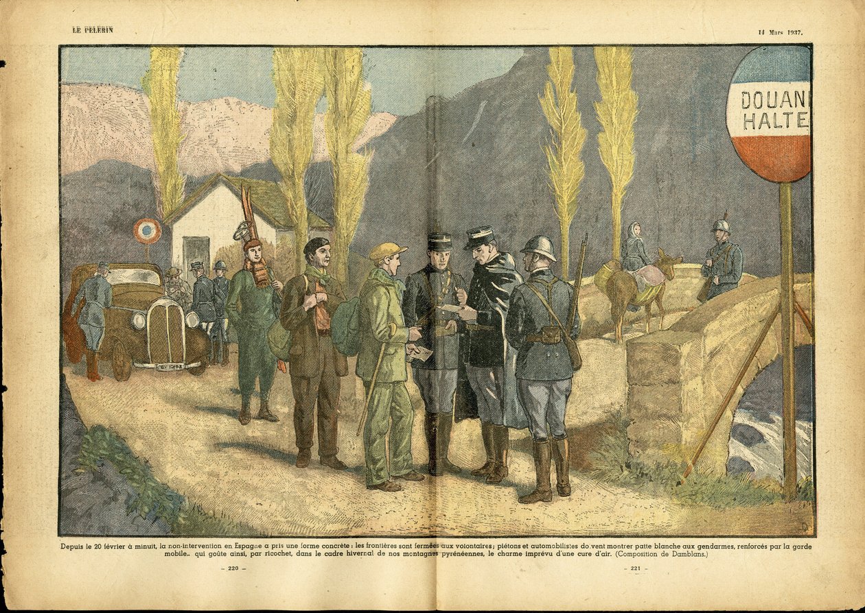 Eugene Damblans (1865-1945) illusztrációja a Le Pelerinben alkotó: Eugene Damblans