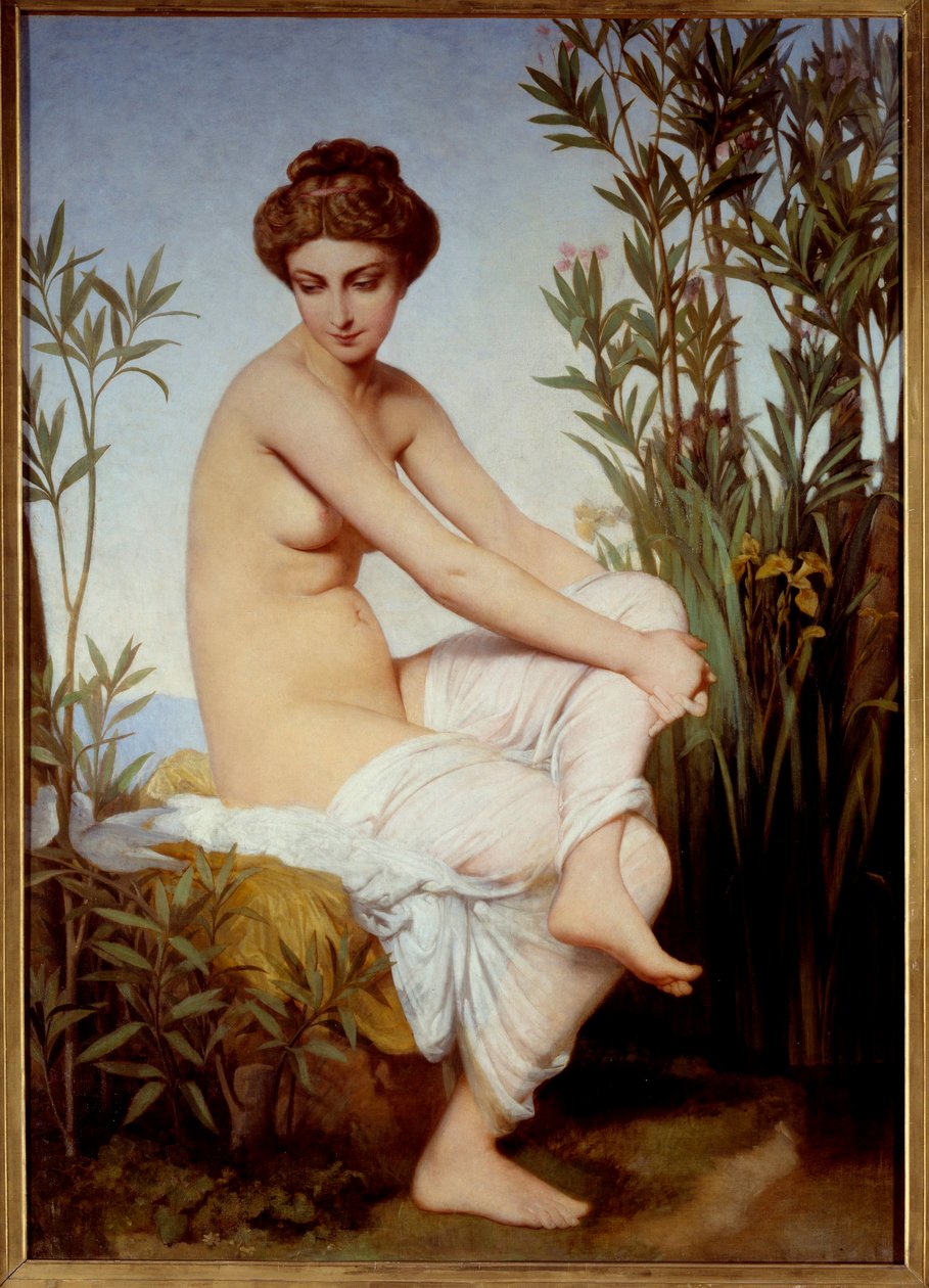 Eugene Amaury Duval (1808-1885) antik fürdőző festménye, 19. századi Rouen-i Szépművészeti Múzeum alkotó: Eugene Emmanuel Amaury Duval
