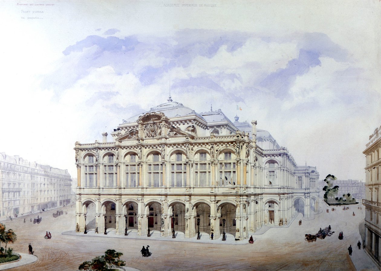 Opera Garnier Párizsban 1850-ben, Eugene Viollet-le-Duc (Viollet le Duc) (1814-1879) alkotó: Eugene Emmanuel Viollet le Duc