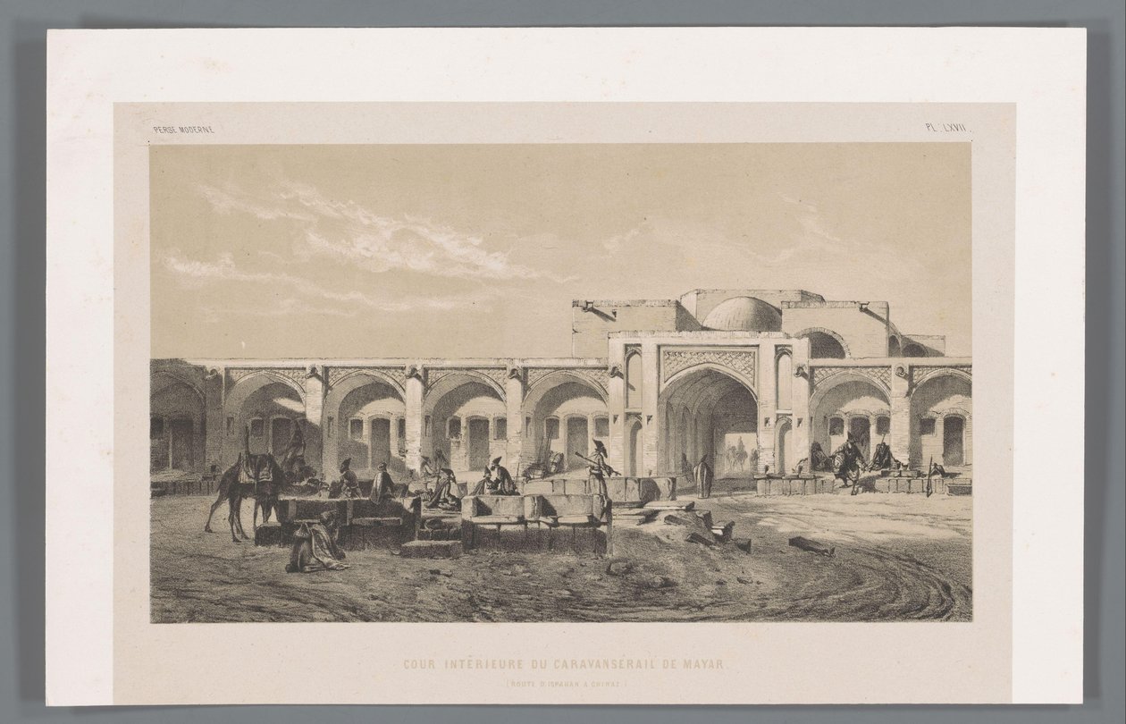 A mahári karavánszeráj udvara Cour internee du caravanserail de Mayar (route d