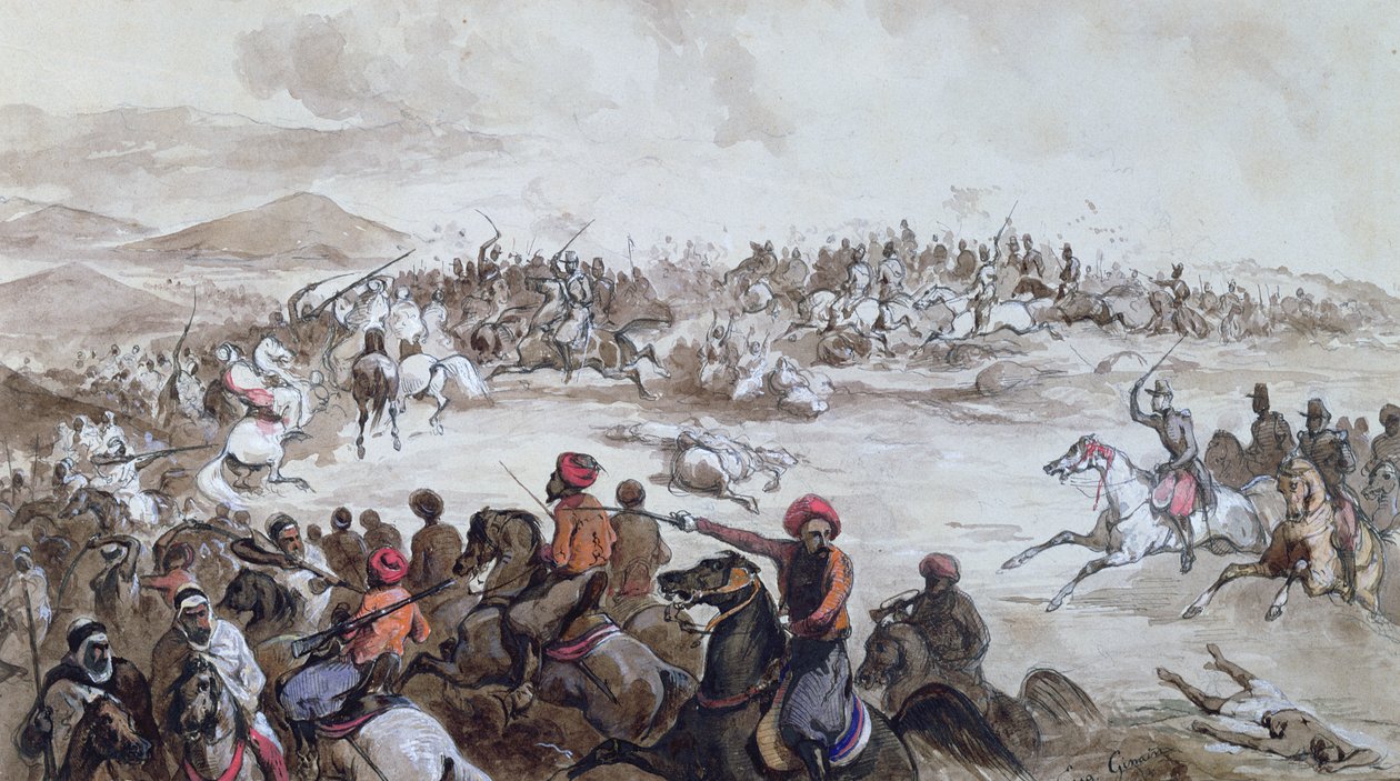 Abd el-Kader törzsének (1808-83) elfogása Henri d