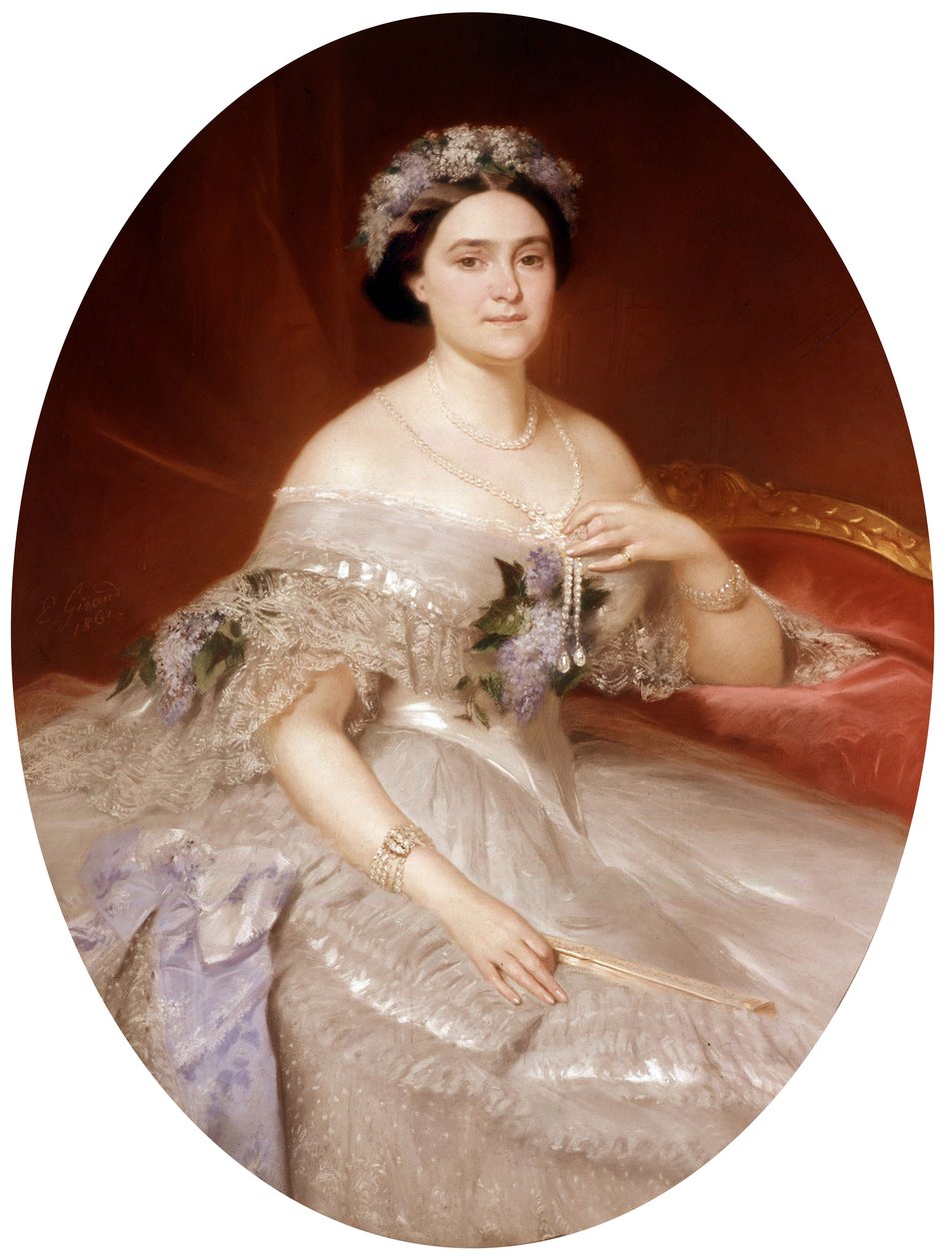 Mathilde Bonaparte portréja alkotó: Eugene Giraud