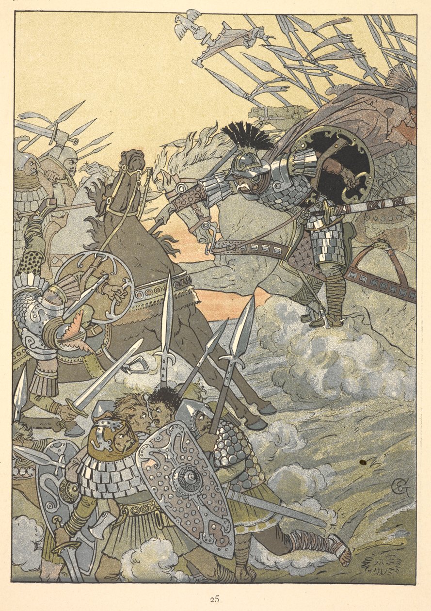 Csatajelenet. alkotó: Eugene Grasset