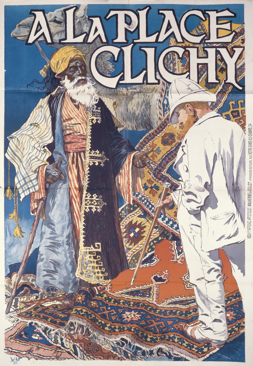 A la Place Clichy, 1891 körül (színes litográfia papíron) alkotó: Eugene Grasset