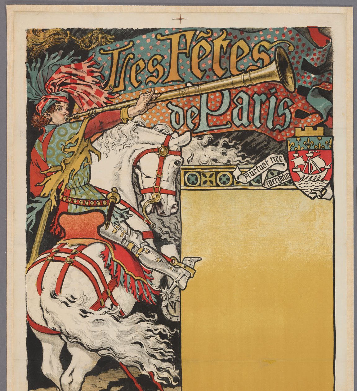 „Les fêtes de Paris” plakát Párizsi ünnepségek (cím a tárgyon) alkotó: Eugene Grasset