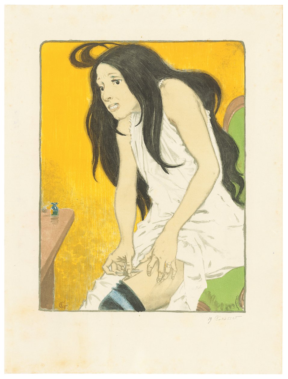 Morphinomane, innen: L’Album d’Estampes Originales de la Galerie Vollard alkotó: Eugene Grasset