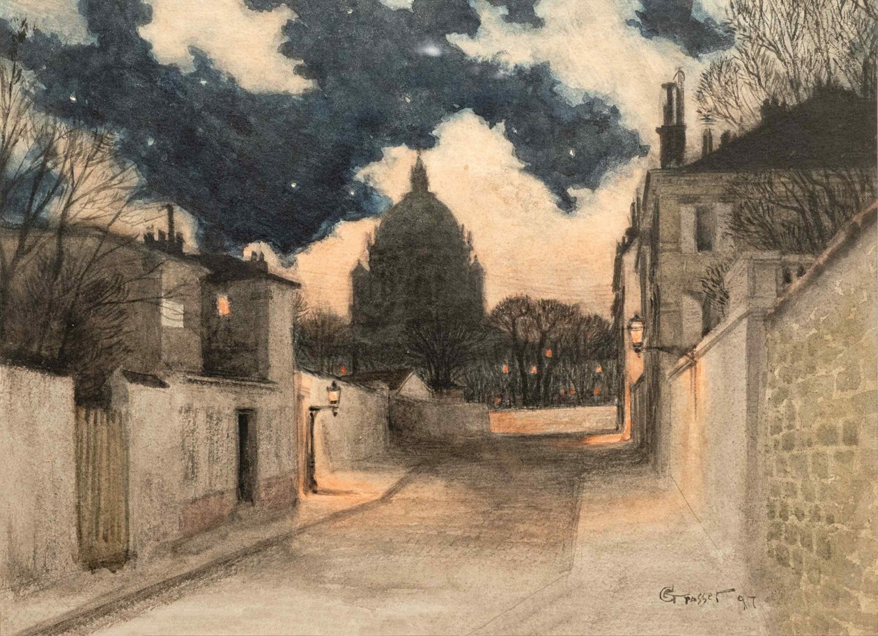 Csillagos éjszaka a Montmartre felett, 1897. alkotó: Eugene Grasset