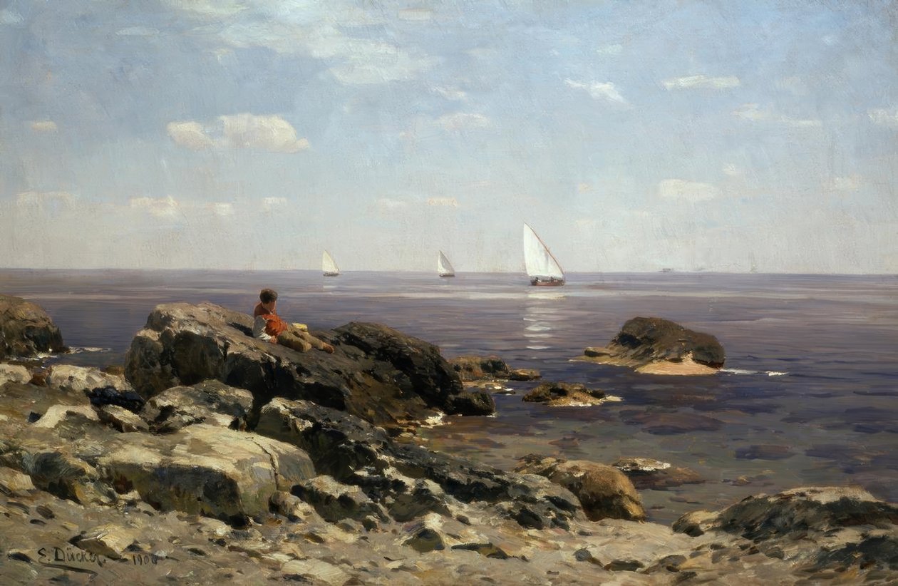 E. Dücker, A víznél alkotó: Eugene Gustav Dücker