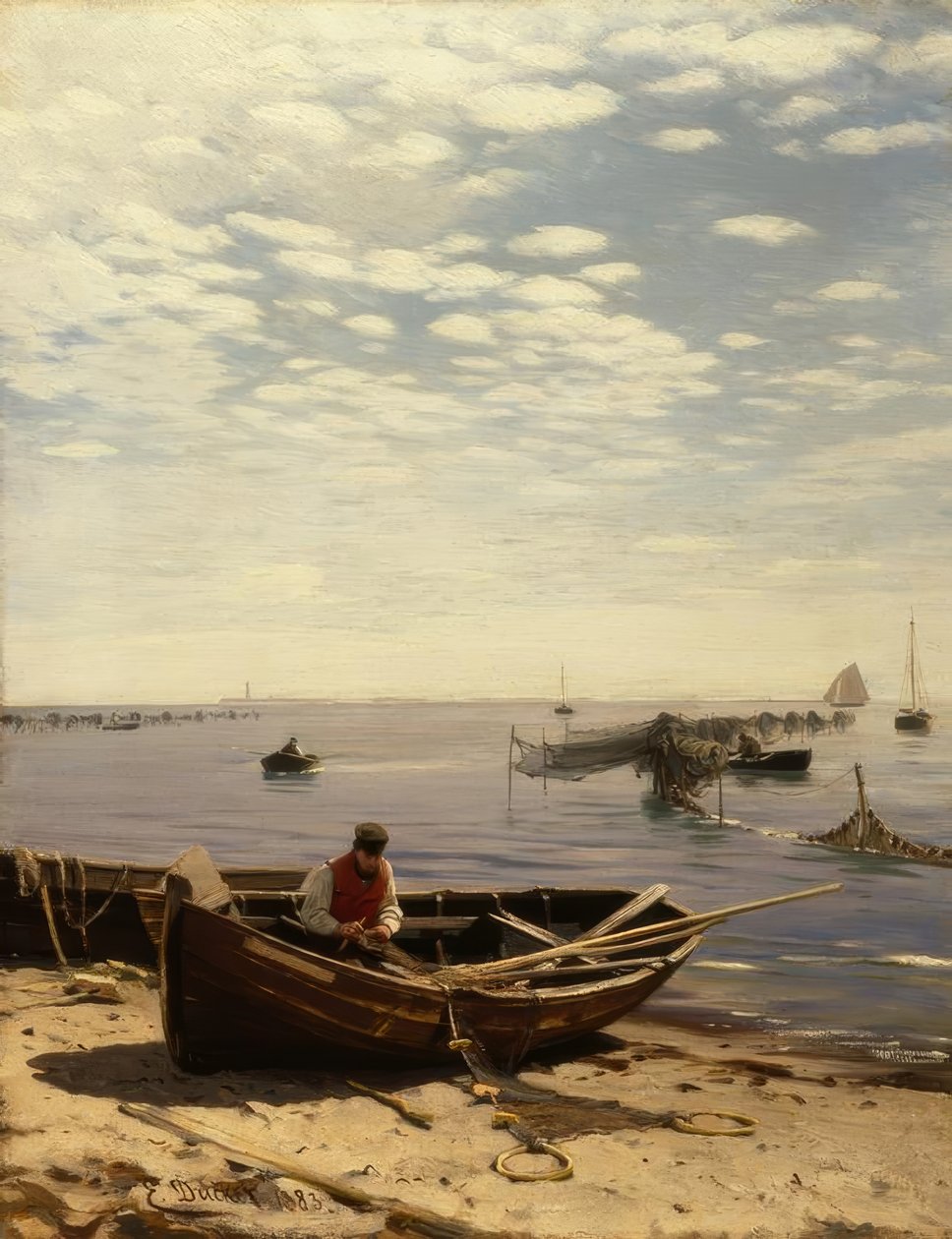 E. Dücker, strand a Balti-tengeren alkotó: Eugene Gustav Dücker