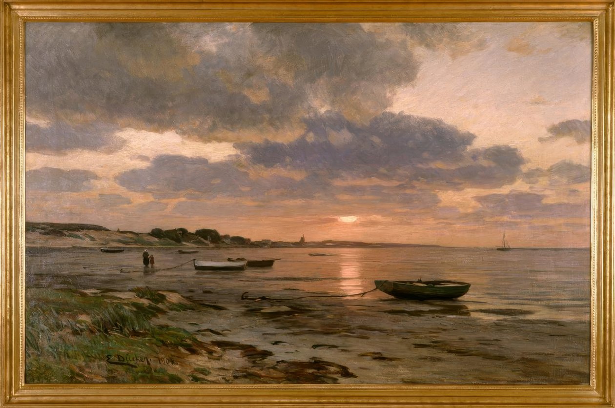 E. Dücker, naplemente a Balti-tengeren alkotó: Eugene Gustav Dücker