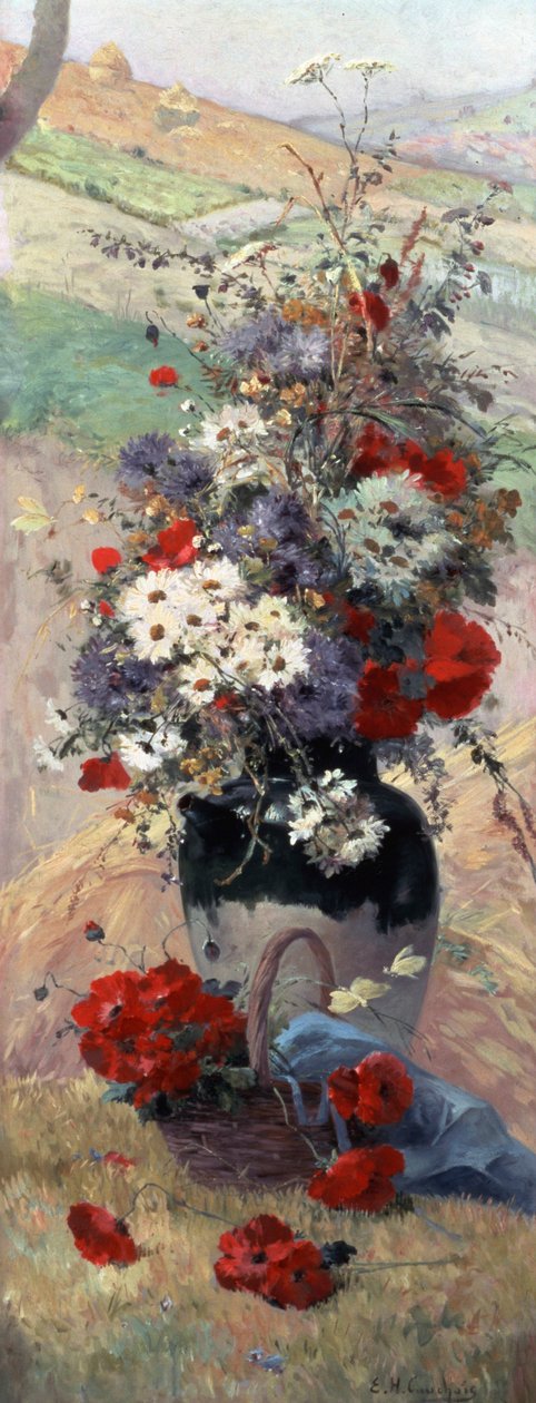 Szezonális virágok - Ősz. Eugene Henri Cauchois (1850-1911) festménye Magángyűjtemény. alkotó: Eugene Henri Cauchois