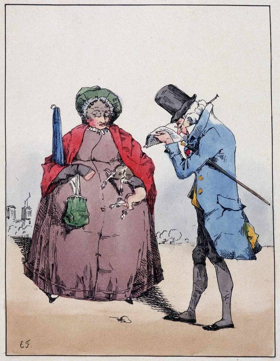 Couple de bourgeois, Jardin du Luxembourg – Eugene Forest „” Souvenirs d