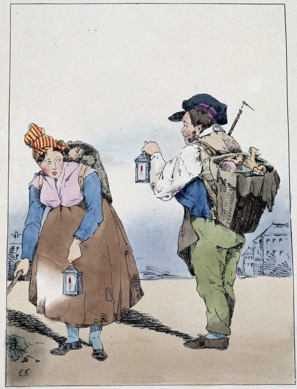 Lámpástartó, rue Mouffetard – Eugène Forest „” Souvenirs d