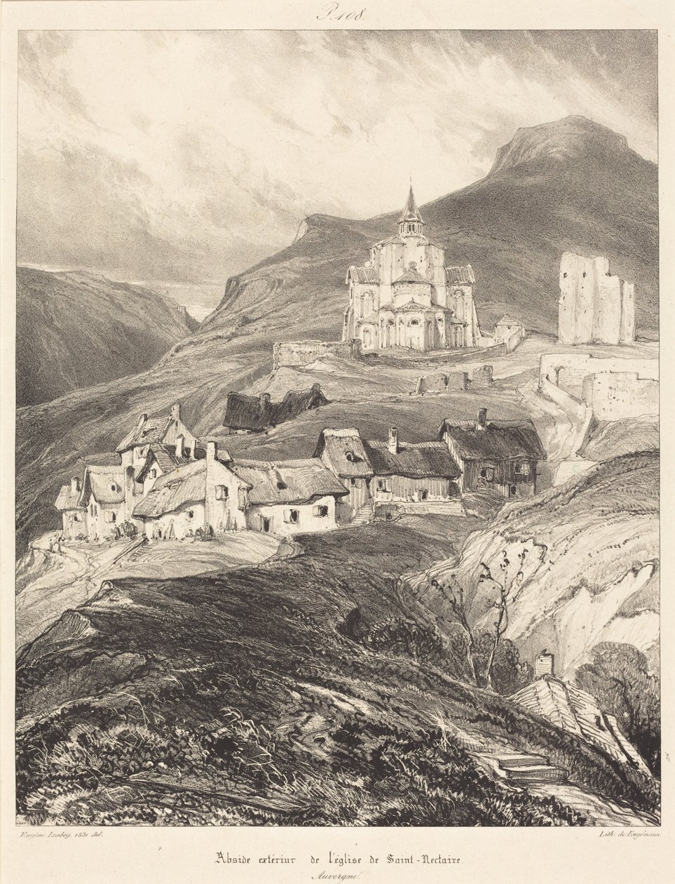 A Saint-Nectaire-templom apszisa alkotó: Eugene Isabey