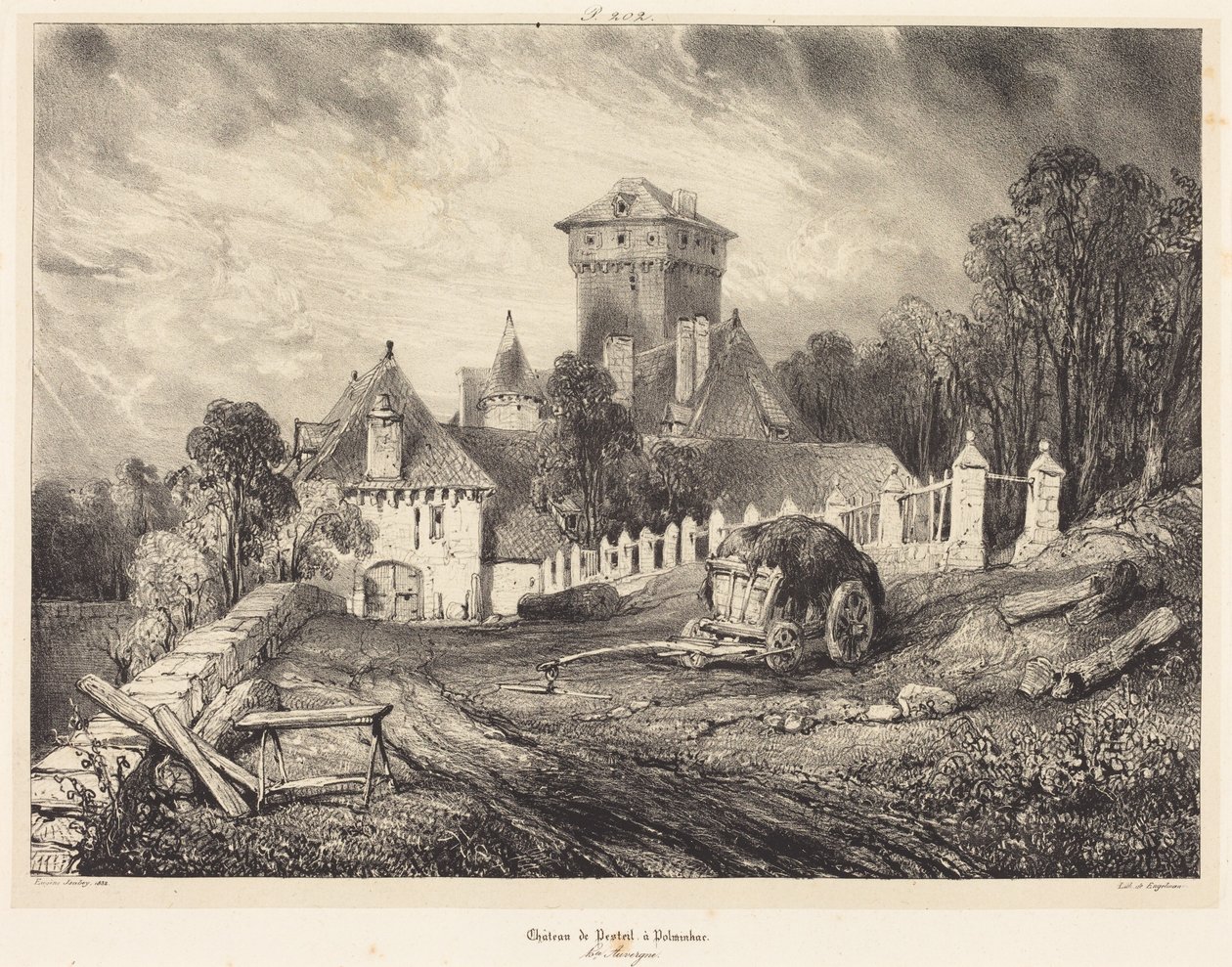 A Pesteil-kastély Polminhacban alkotó: Eugene Isabey