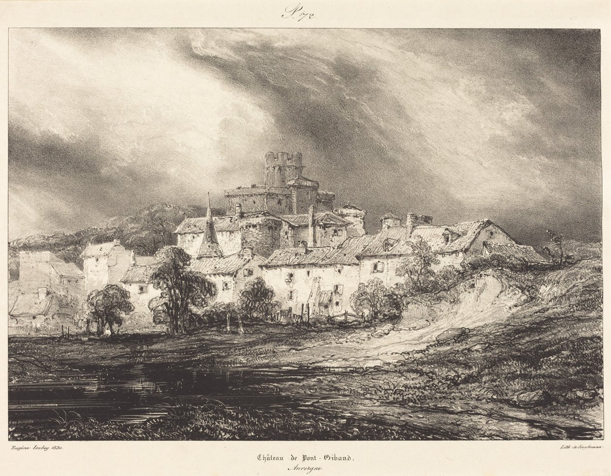Pont-Gibaud-kastély alkotó: Eugene Isabey