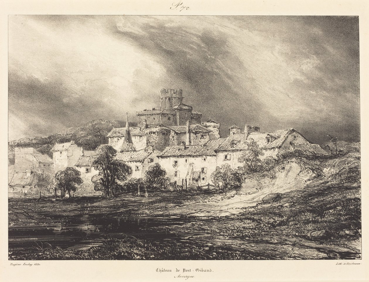 Pont-Gibaud kastélya alkotó: Eugene Isabey
