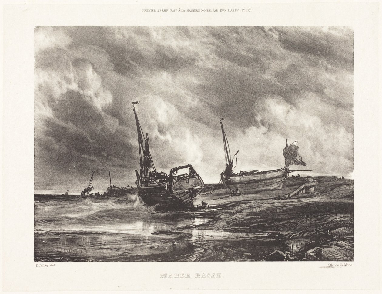 Apály (Low Tide) alkotó: Eugene Isabey