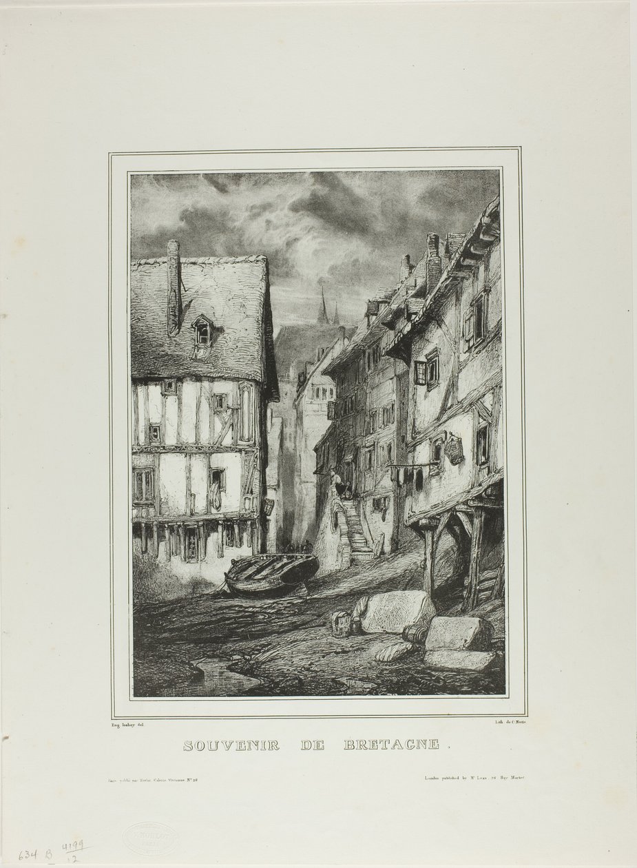 Negyedik tányér, a Souvenir of Bretagne-ból alkotó: Eugene Isabey