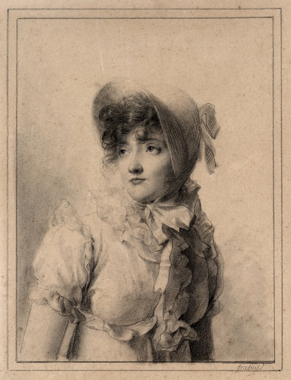 Starjinska grófnő portréja, 1800-as évek. alkotó: Eugene Isabey