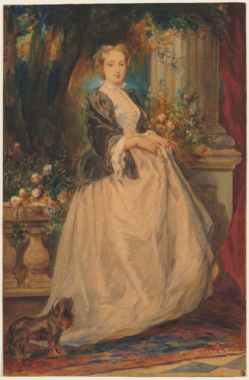 Madame Thomas (született Camille Boucher) portréja alkotó: Eugene Isabey